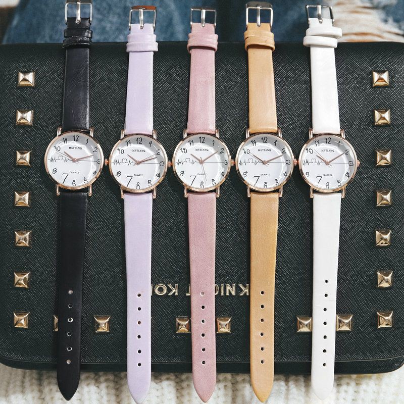 ✅ COD KUMA Jam Tangan CandyCat Motif Detak Jantung Untuk Remaja Wanita Analog Quartz Fashion Korean Import