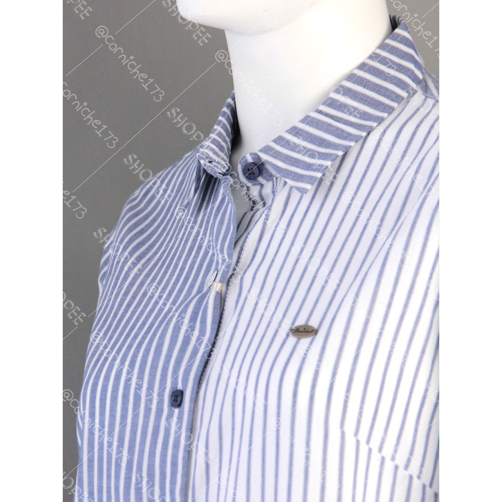 Corniche Delly Shirt Biru Putih - TI231399