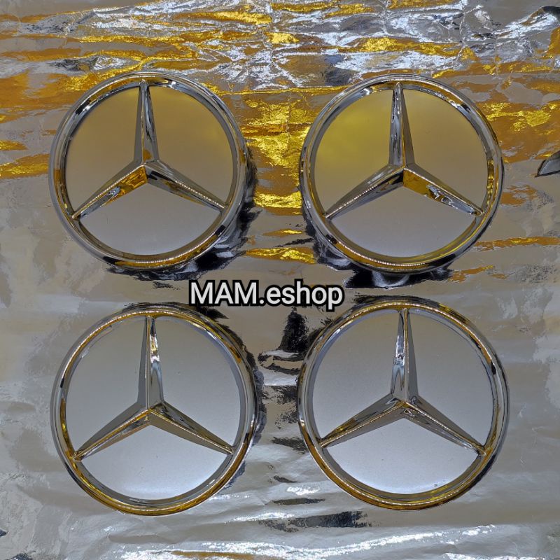 Dop Mercedes-Benz Wheel Dop Mercy Chrome Isi 4pcs Tutup Roda Velg Mobil