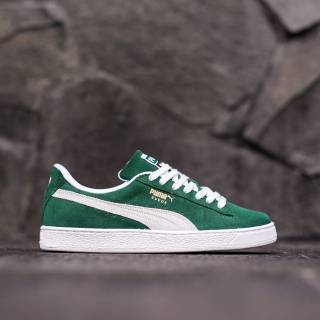 puma suede green white