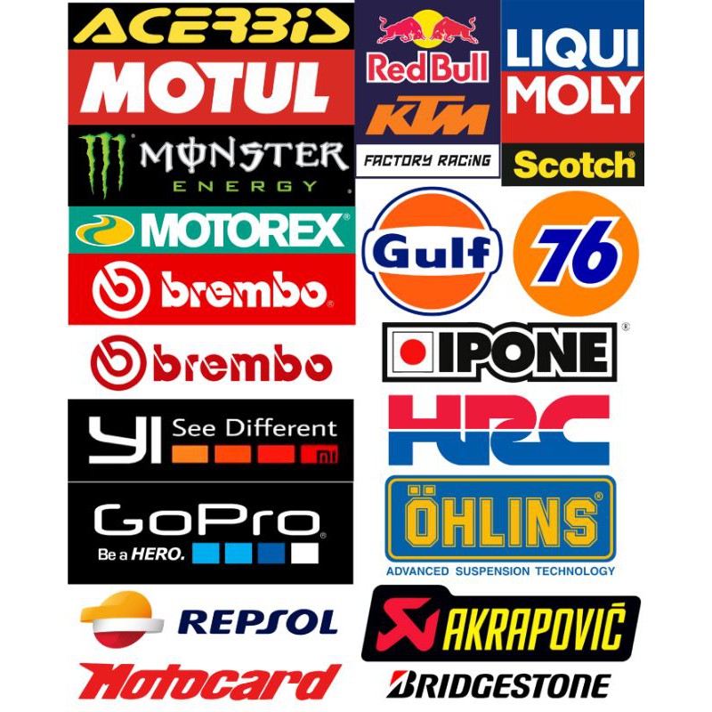 sticker stiker sponsor superbike motogp ninja r15 r25 nmax adv xmax gsx crv pcx aerox racing brembo