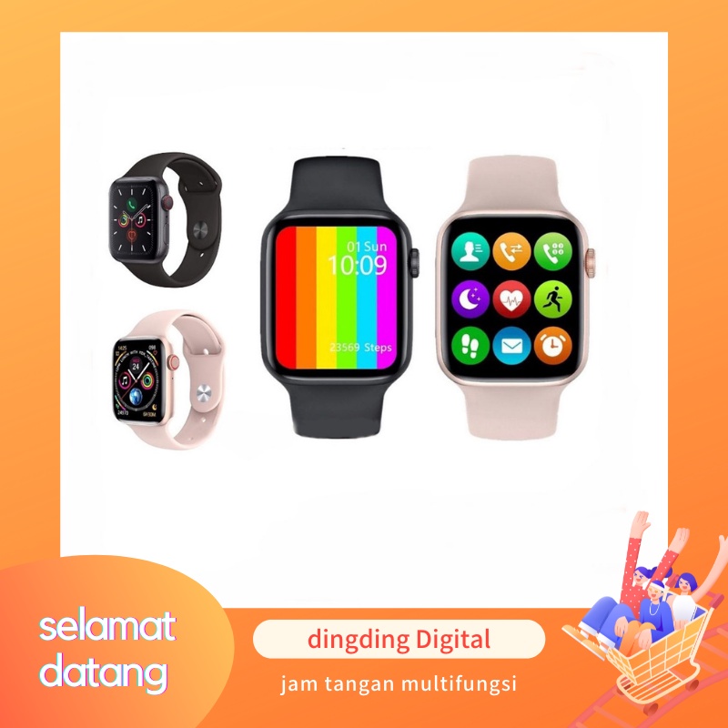 SmartwatchW26+ smartwatch pria Blueteeth smartwatch Wanita 1.75inch apple watch tahan air iwatch lay