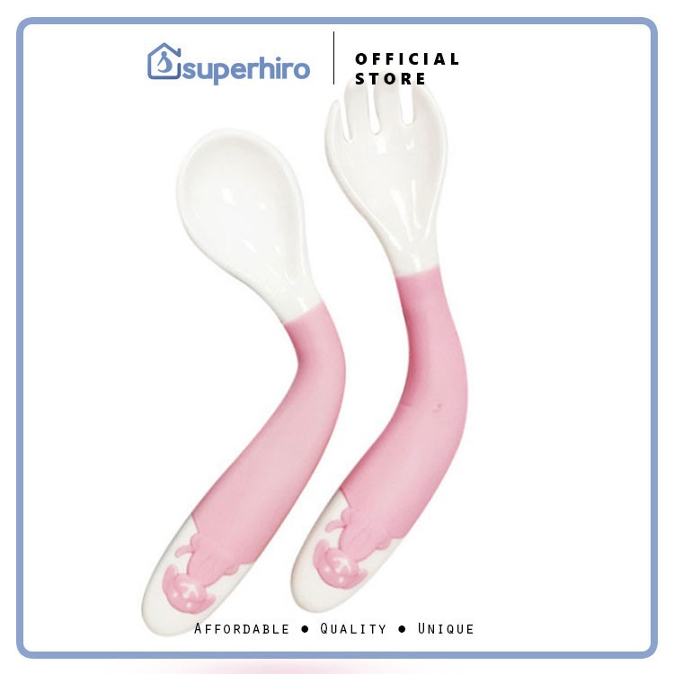 Sendok Garpu Makan Bayi Set Learning Spoon Baby BPA Free