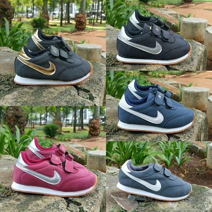 Nike Anak Slip On size 23 - 32 sepatu anak pria hitam tanpa tali hitam turun harga 22 5