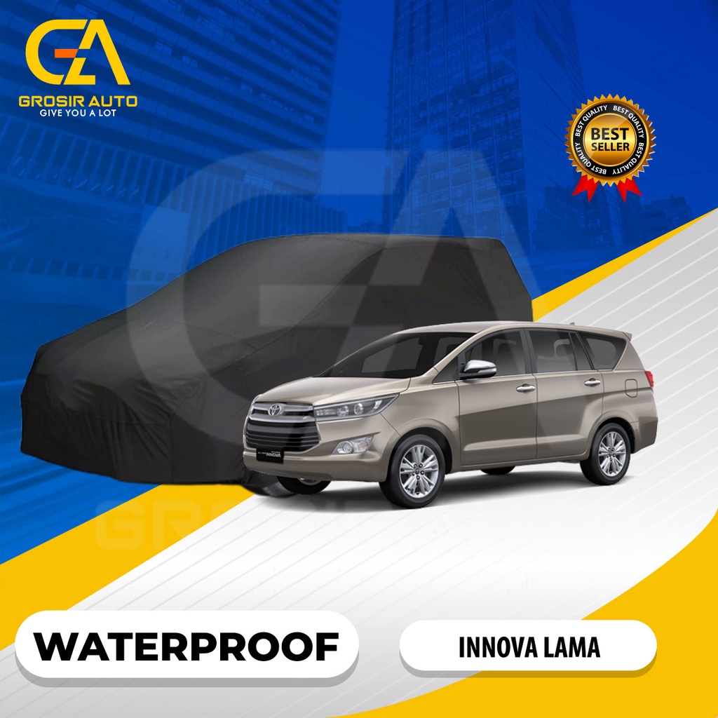 Sarung Body Cover Mobil Hitam /Sarung Penutup Mobil INNOVA LAMA Waterproof