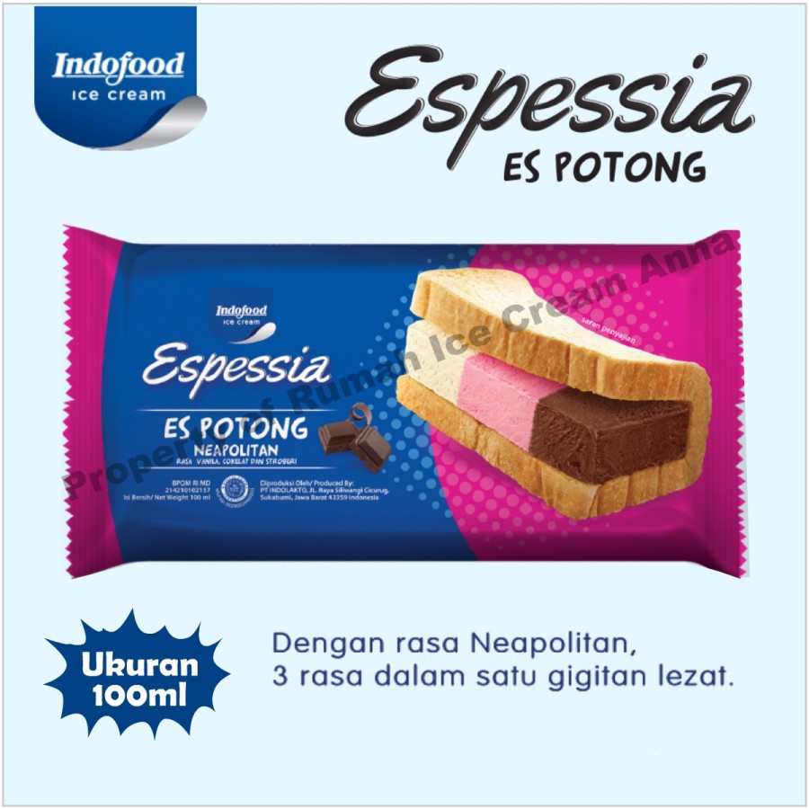 Es Krim Potong Espessia Indoeskrim Indofood Ice Cream Singapore Isi 20 pcs