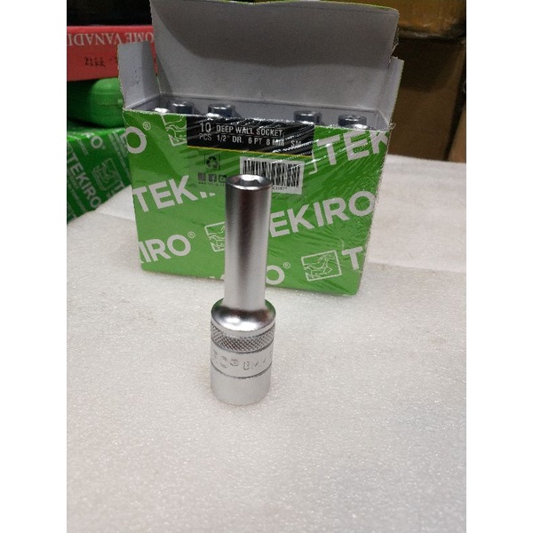 Kunci sok 8 mm panjang Tekiro - deep wall socket
