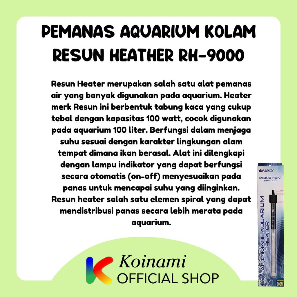 RESUN HEATER RH-9000 150watt / penghangat aquarium pemanas olam ikan koi / pemanas aqua scape