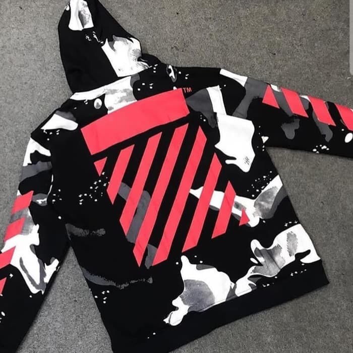 Jaket Hoodie Zipper Off White Mirror 1:1 Original