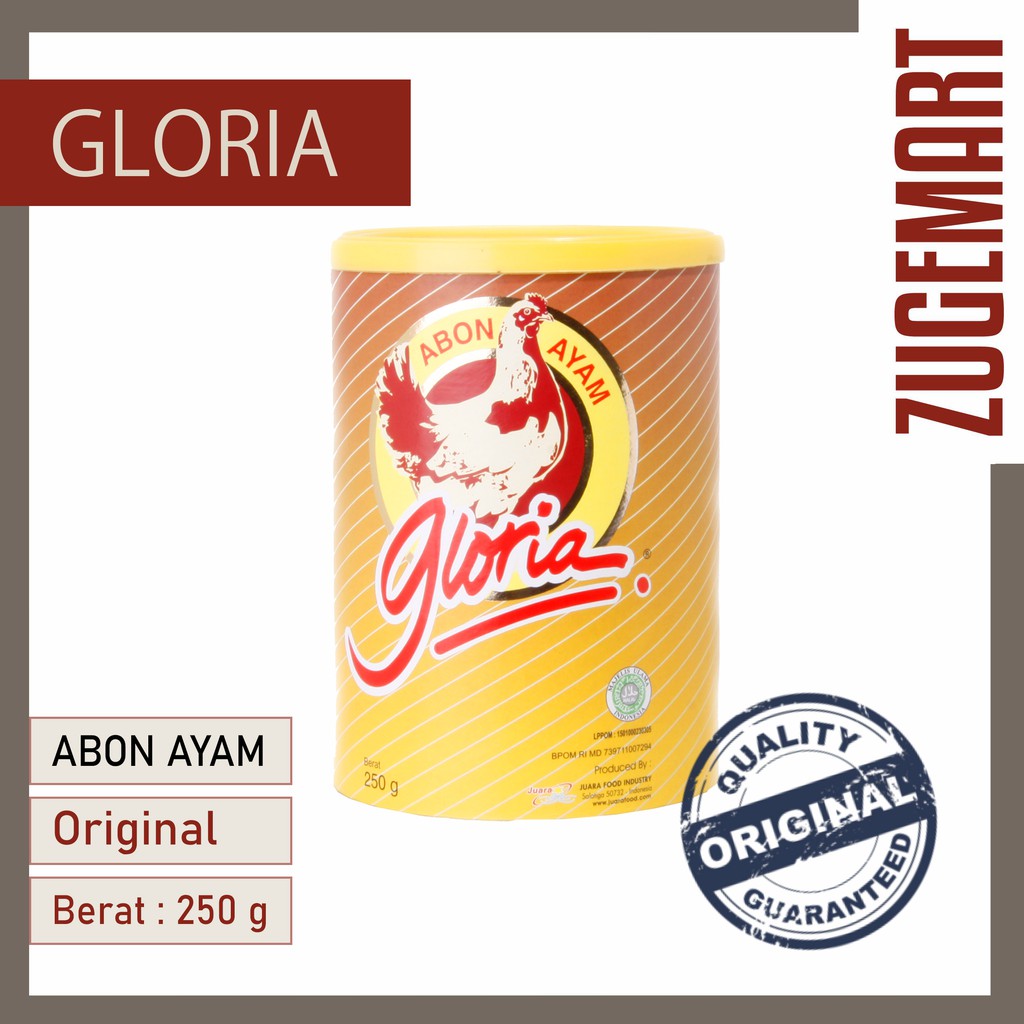 

Abon Ayam Gloria / Abon Ayam / Abon Gloria Ayam / Abon Ayam Original 250 gr