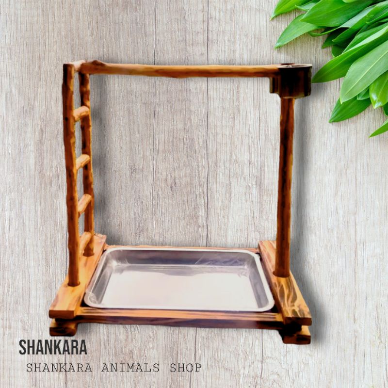 Tangkringan kayu kopi untuk Parrot  (bahan kayu kopi)