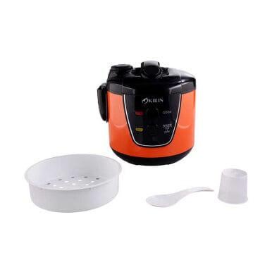 KIRIN KRC 389 Rice Cooker 2 liter Panci Luar Dalam Stenlies - ORANGE
