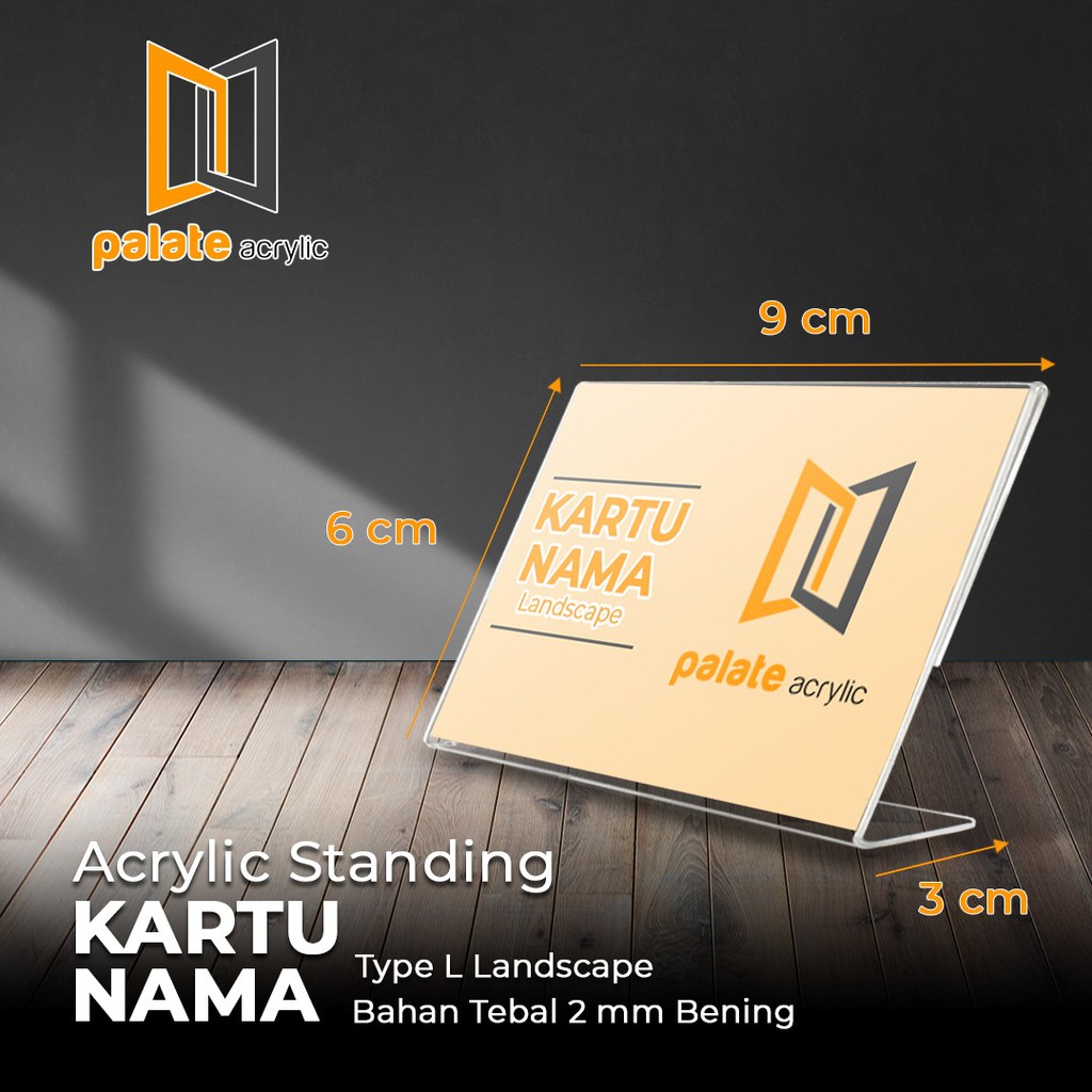 

akrilik kartu nama bentul L / Acrylic Kartu Nama / Akrilik Kartu Nama