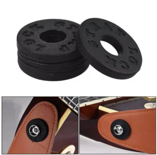 Strap Lock Gitar Safety Lock Gitar Anti Slip Karet Strap Lock 1 Pcs