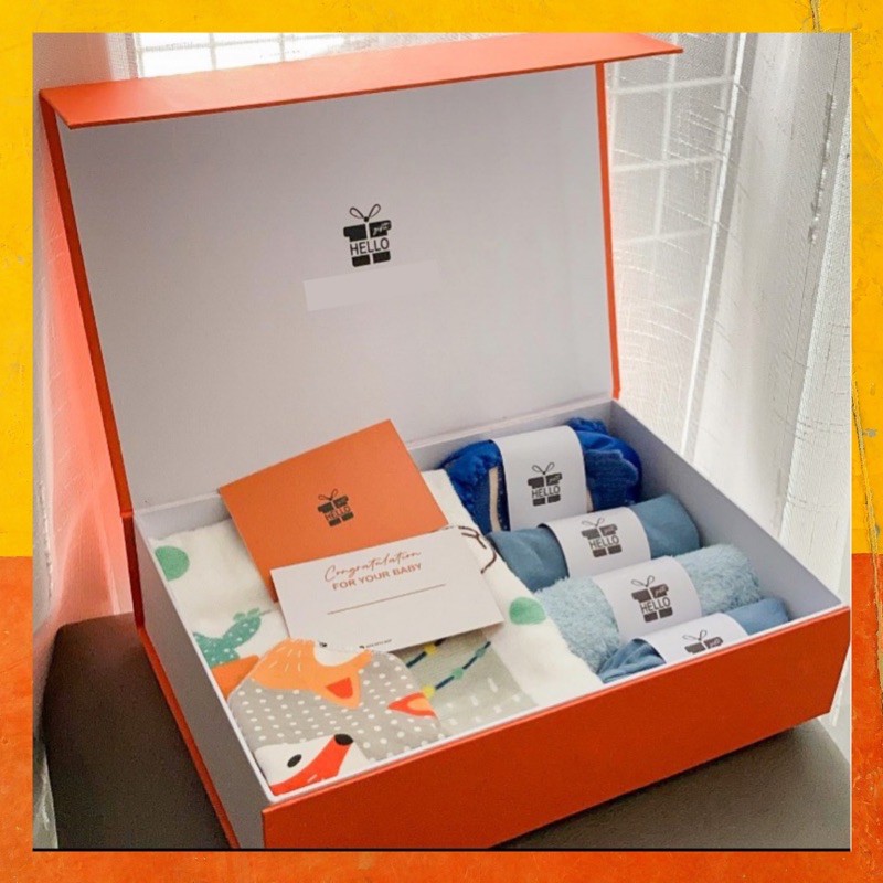 Gift box hampers perlengkapan bayi baru lahir baju bayi little palmerhaus parcel kado bayi laki laki