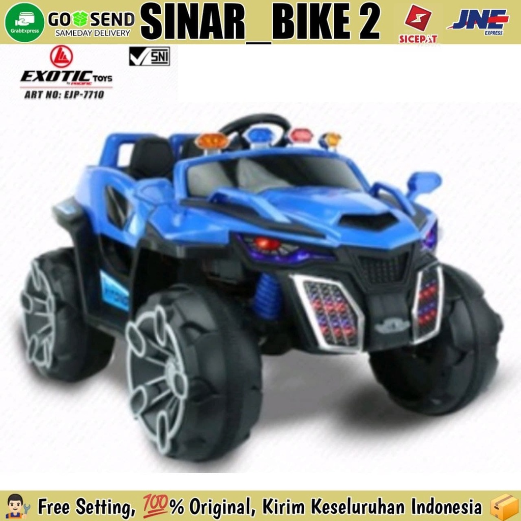 Mainan Mobil Aki Anak Exotic EJP7710 Battery 12V 7Ah Remote Control