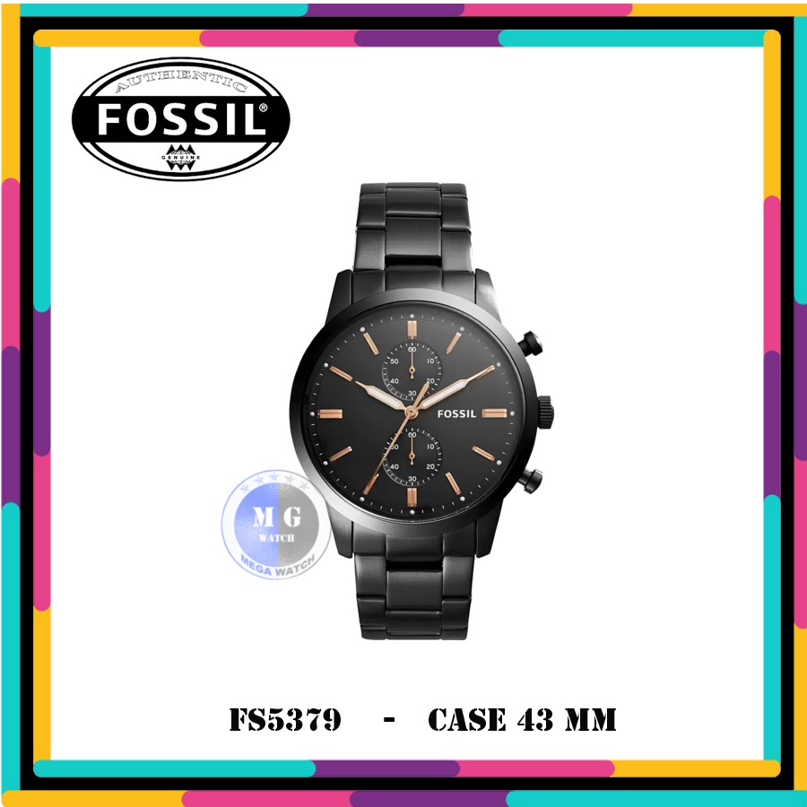Jam Tangan Pria Fossil Original FS5379 FS 5379 Townsman Black  MURAH