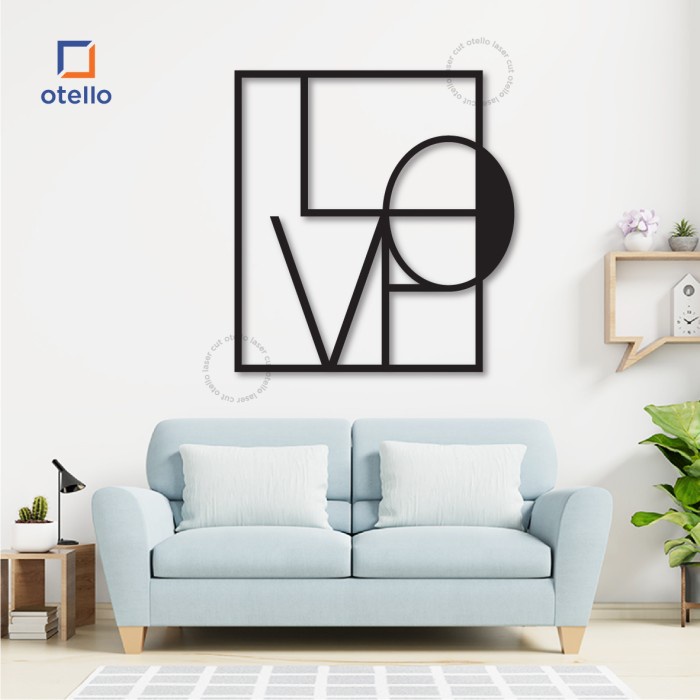 Love Stiker Dinding Akrilik Timbul Wall Sticker Dekorasi Rumah Premium