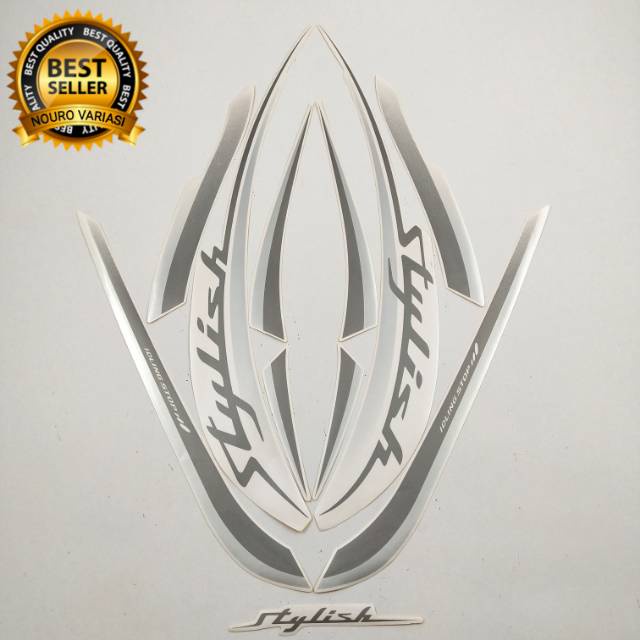 (COD) striping honda scoopy stylish 2019 idling stop stiker motor list body putih standar kualitas m