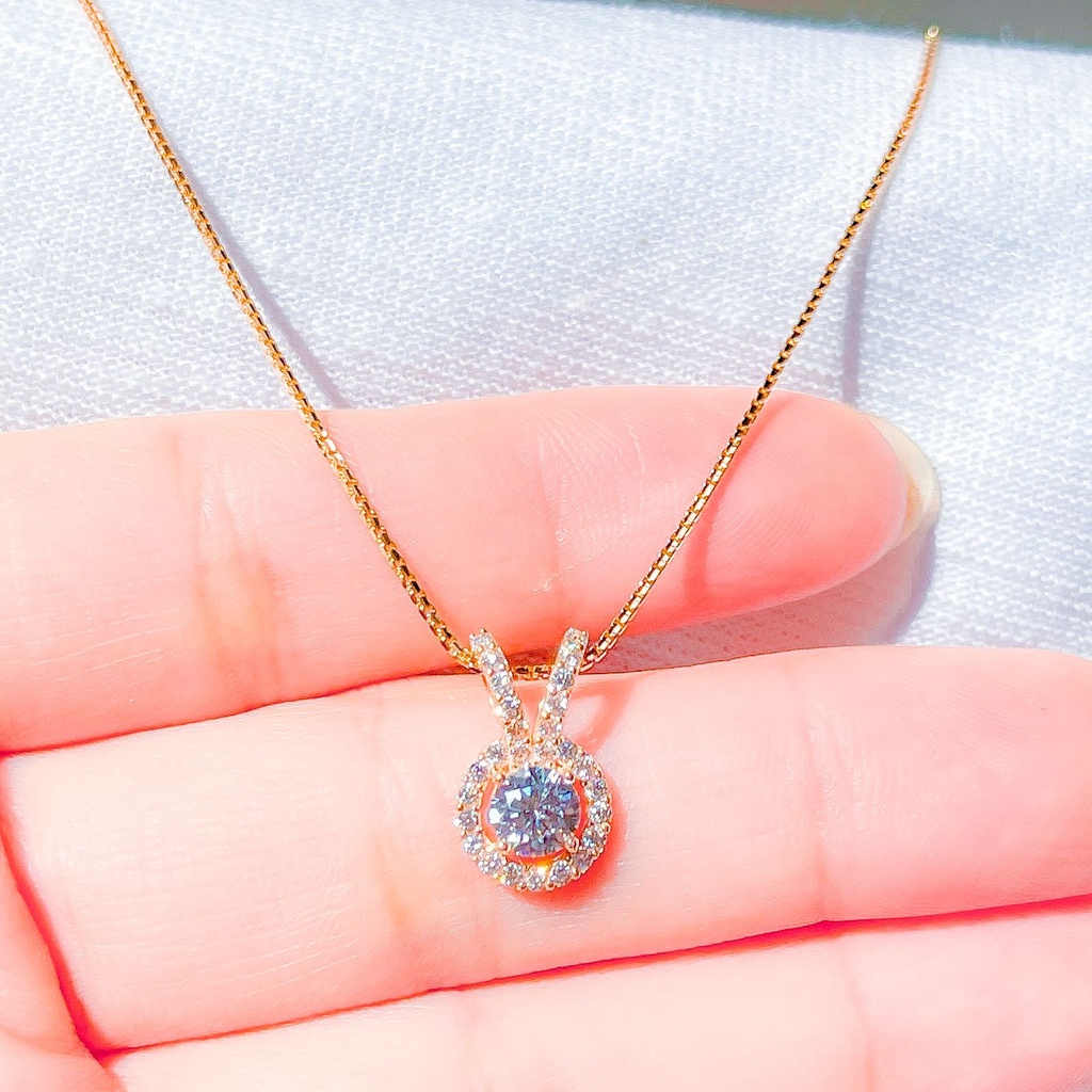 Liontin anak dan dewasa emas asli kadar 700 70 16k 750 75 17k rosegold whitegold solitaire like diamond mewah bling permata pita ringan 1 satu gram gr g kalung tali rantai paperlina paperclip itali santa terbaru