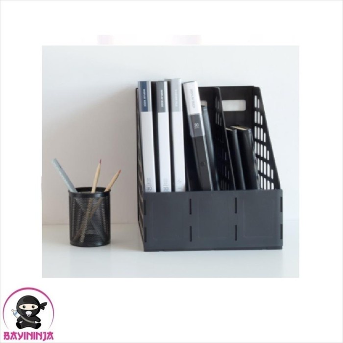 File-Box- Deli Ordner Folder File Buku Dokumen A4 - 3 Kotak Black -Box-File.