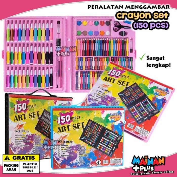 

Murah Peralatan Menggambar Melukis Mewarnai Krayon Crayon Art Set 150 Pcs Berkualitas