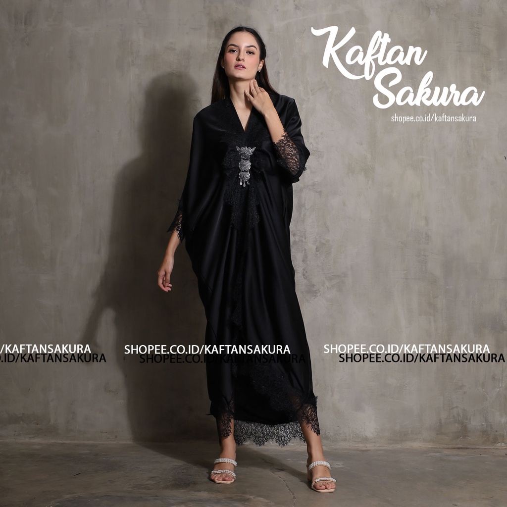 KAFTAN wanita FASHION MUSLIM PREMIUM untuk SERAGAMAN KONDANGAN LEBARAN TERBARU KAFTAN LACE Maxmara SILK bahan super halus