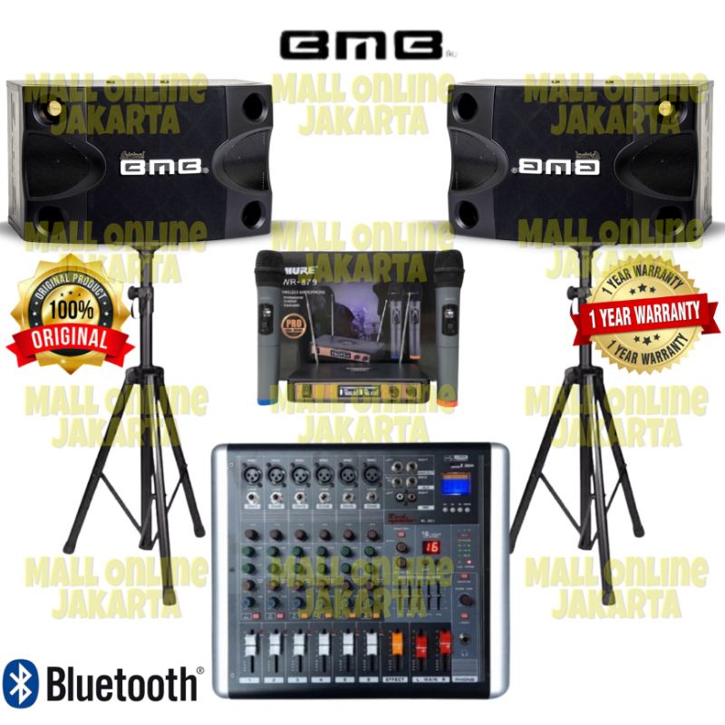 Paket karaoke bmb 8 inch Live music sound system accoustic 6 channel original