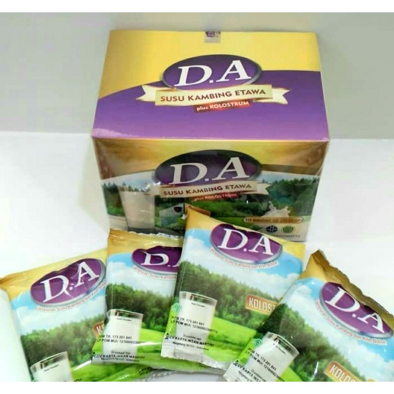 

HOT PROMO ! SUSU D.A , 1 BOX SUSU KAMBING ETAWA PLUS KOLOSTRUM - SUSU KAMBING 200 Gram