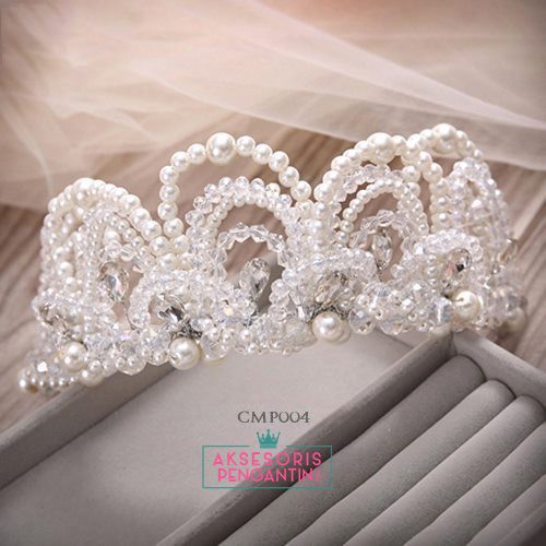 [READY STOCK] CROWN MAHKOTA WEDDING AKSESORIS RAMBUT HEADPIECE PENGANTIN CMP004