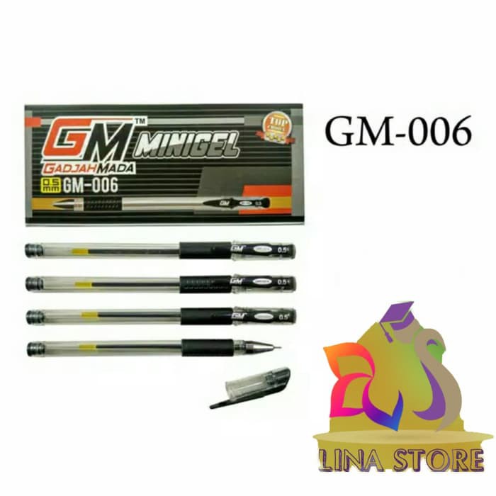

[ 1Lusin ] Pulpen Gel Tinta Hitam GM 0.5mm
