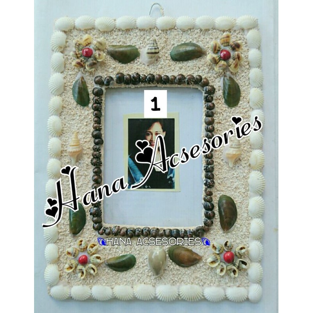 Jual Pigura Kerang Dinding Ukuran 3R, Kerajinan Dari Cangkang Kerang Asli Dan Pasir Indonesia|Shopee Indonesia