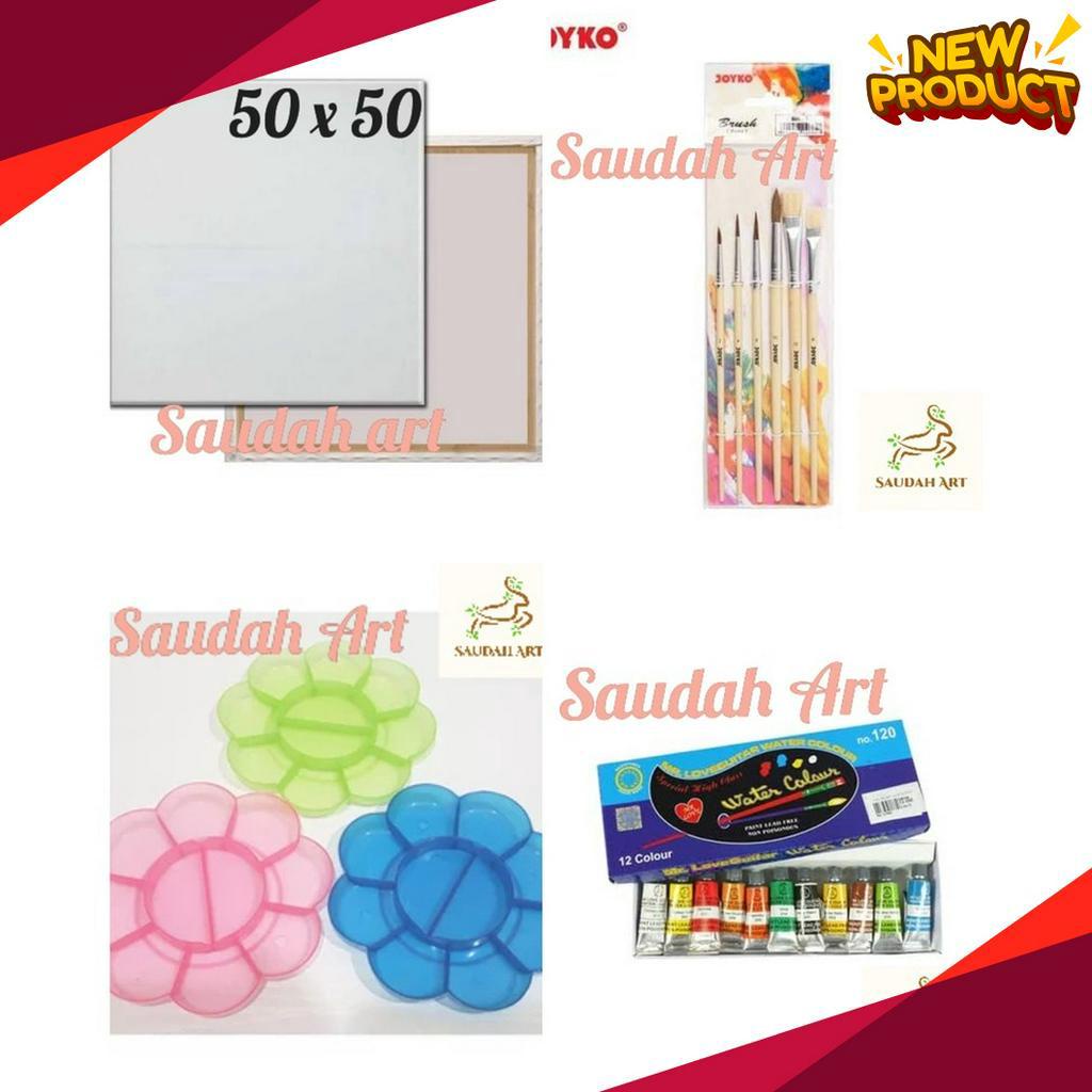 

PALING DIMINATI Paket Lukis Kanvas kanvas 5x5kuaspalet cat air
