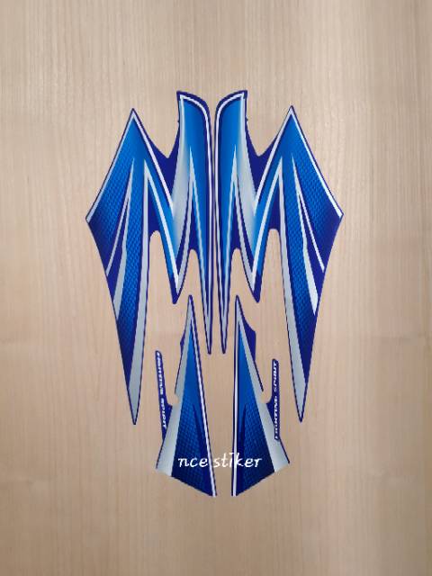 STIKER STRIPING RX KING 2003 HIJAU BIRU DAN MERAH