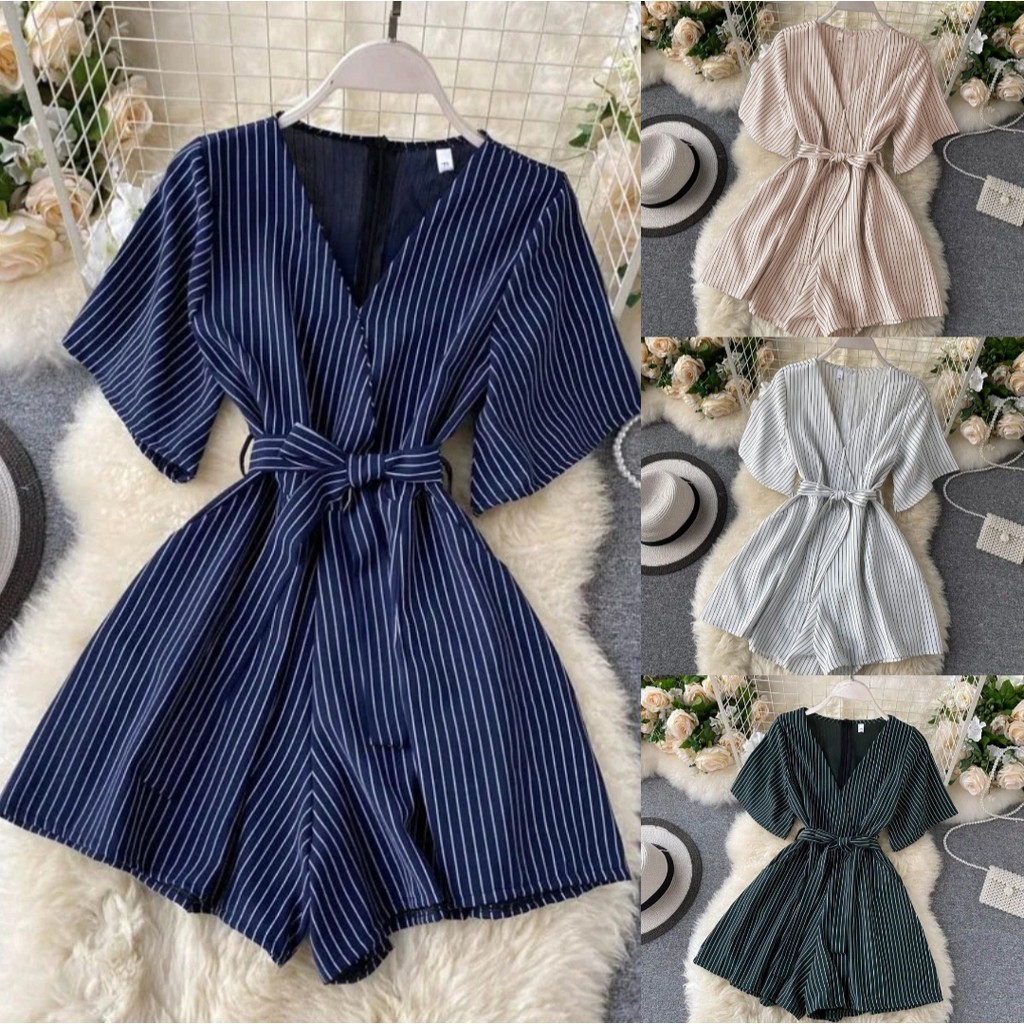 *[HNFK] Jumsuit Soila / Jumpsuit Pendek Korea / Jumpsuit Elene / Baju Jumpsuit Wanita Terbaru / Jumpsuit salur