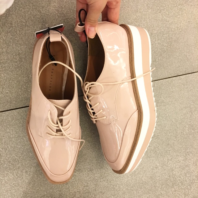 Zara flatform glossy sneakers