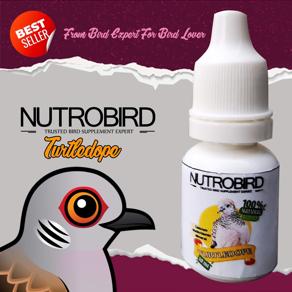 VITAMIN OBAT PENGGACOR BURUNG PERKUTUT NUTROBIRD TURTLEDOPE termurah.