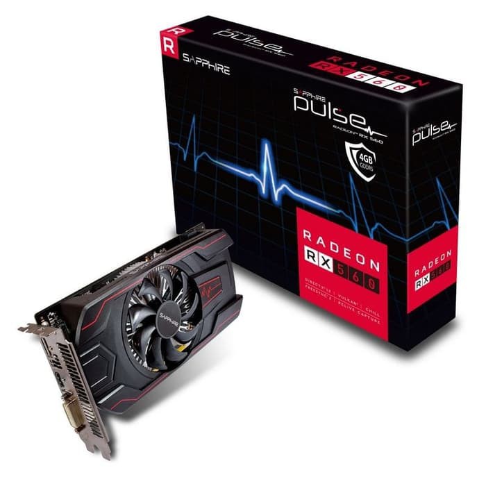 "VGA SAPPHIRE  RX 560 4GB DDR5 Pulse (single Fan)"