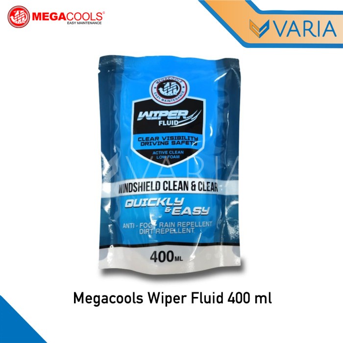 Megacools Wiper Fluid Pouch 400 ml Cairan Pembersih Kaca Mobil