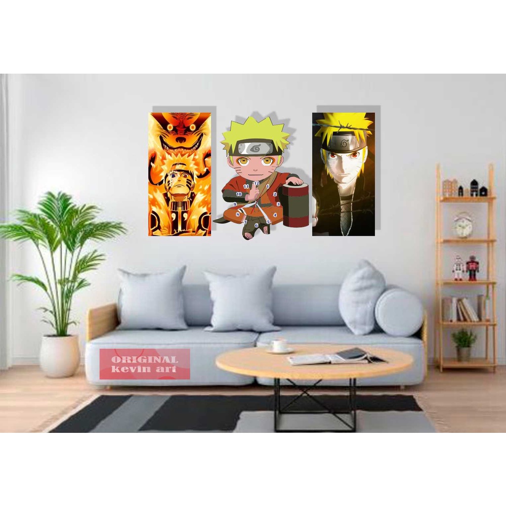 JAM DINDING KARAKTER NARUTO UNIK LUCU KEREN POSTER DINDING KAMAR TIDUR BONUS HIASAN DINDING RUANG TAMU 1 SET MINIMALIS AKSESORIS DINDING KAMAR PERNAK PERNIK RUANGAN INTERIOR MODERN MEWAH AESTHETIC KARAKTER ANAK HADIAH KADO CUSTOM TERLARIS