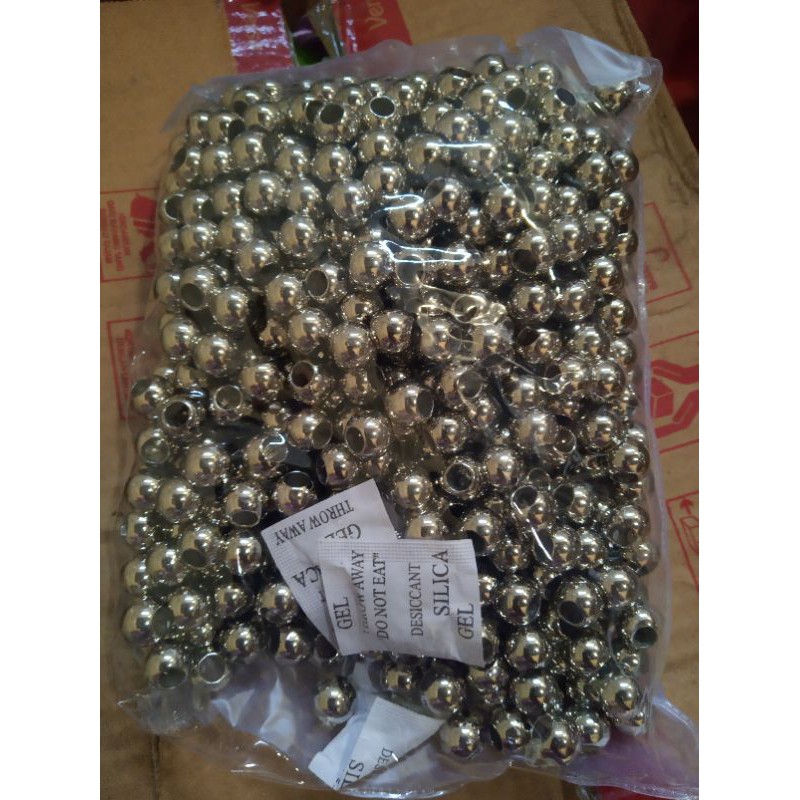 Mote ccb silver lubang besar 12 mm