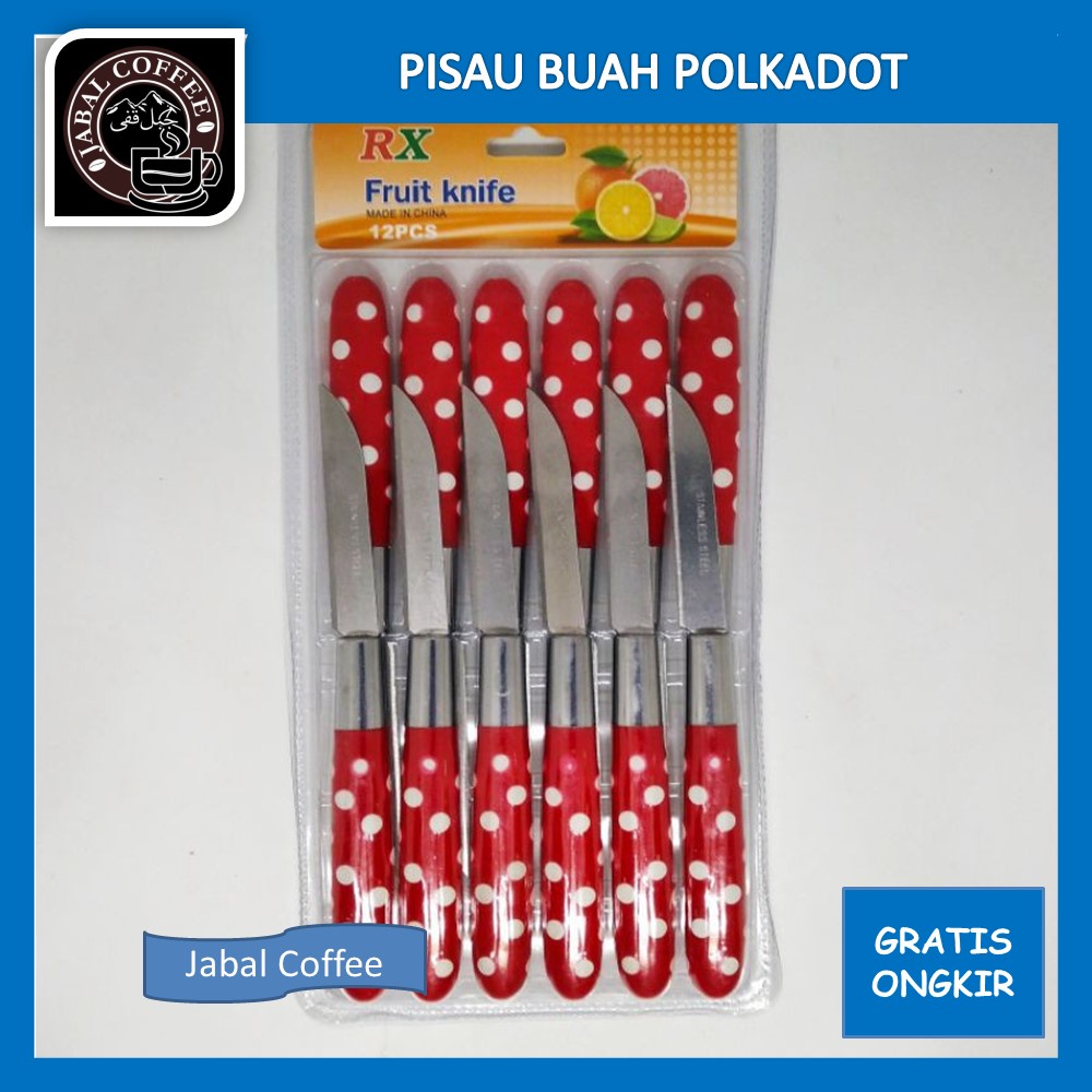 Pisau Buah / Pisau Polkadot / Pisau Serbaguna / Pisau Buah Polkadot