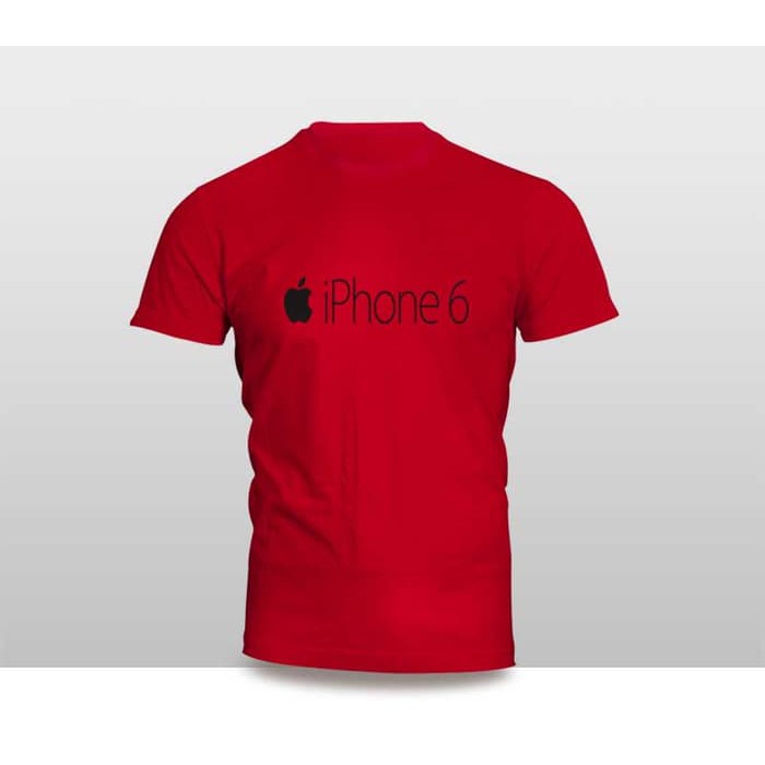 Kaos Baju Distro Handphone - Kaos Handphone Iphone 6 Logo Font