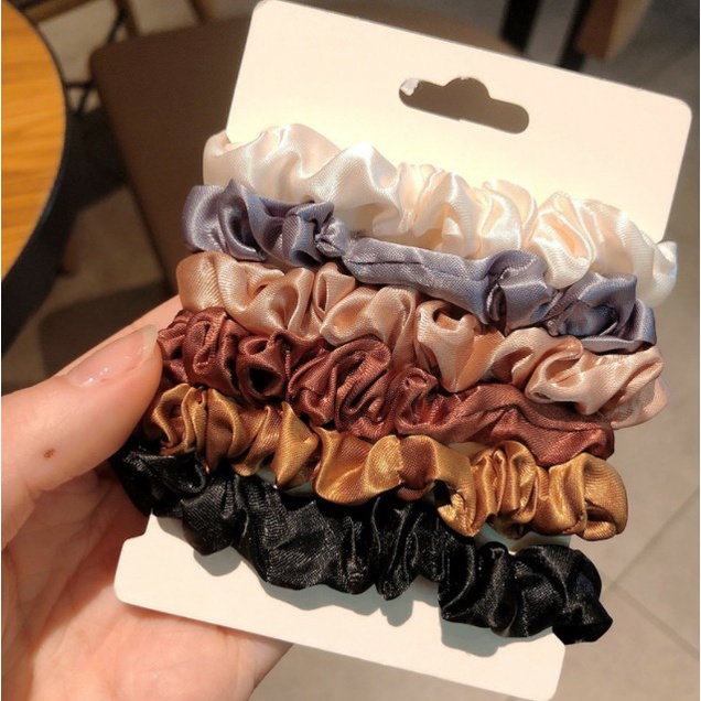 Ikat Rambut Korea Scrunchie Hair Accessories Set 6 Pcs NJ146