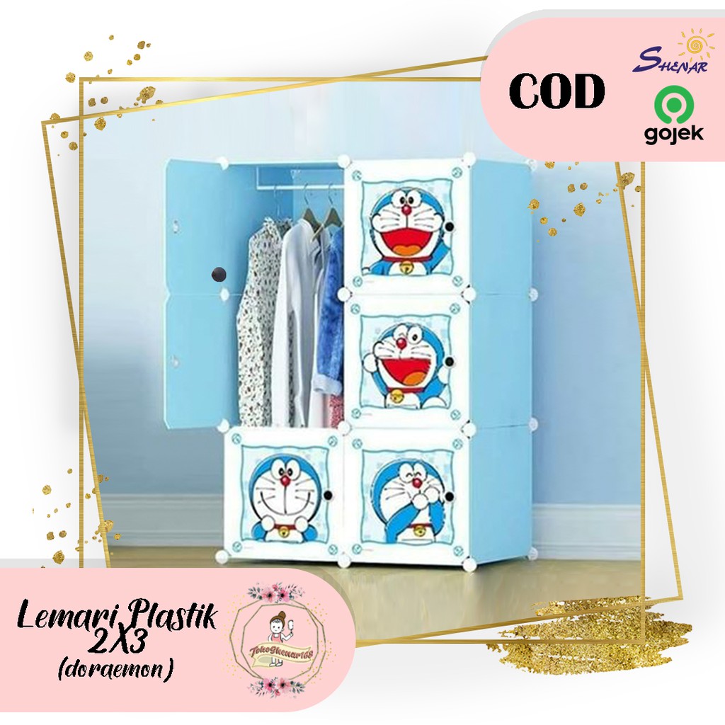 Lemari Pakaian 6 PINTU Motif Lemari Plastik 6 susun (LEMARI PLASTIK 2X3 ),SHENAR