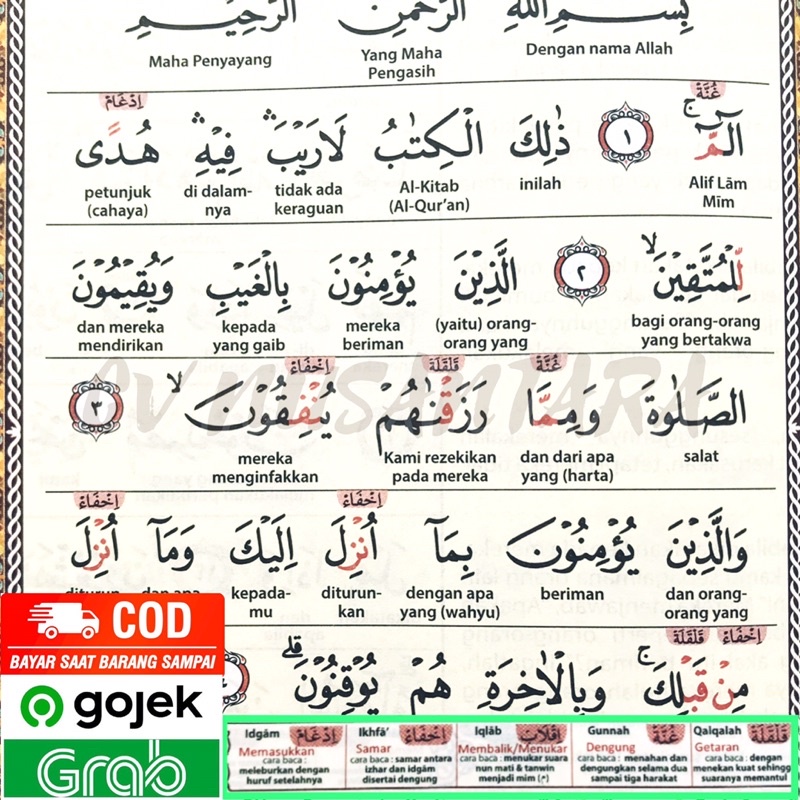 AlQuran BESAR A4 | AlQuran Tajwid Arab AlQuran Terjemah Indonesia Perkata lengkap dengan Tajwid arab