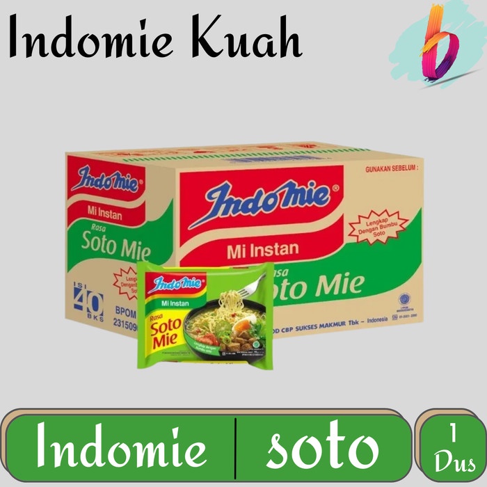 

Indomie Rasa Soto Mie Instan 70g 1 Dus/Karton