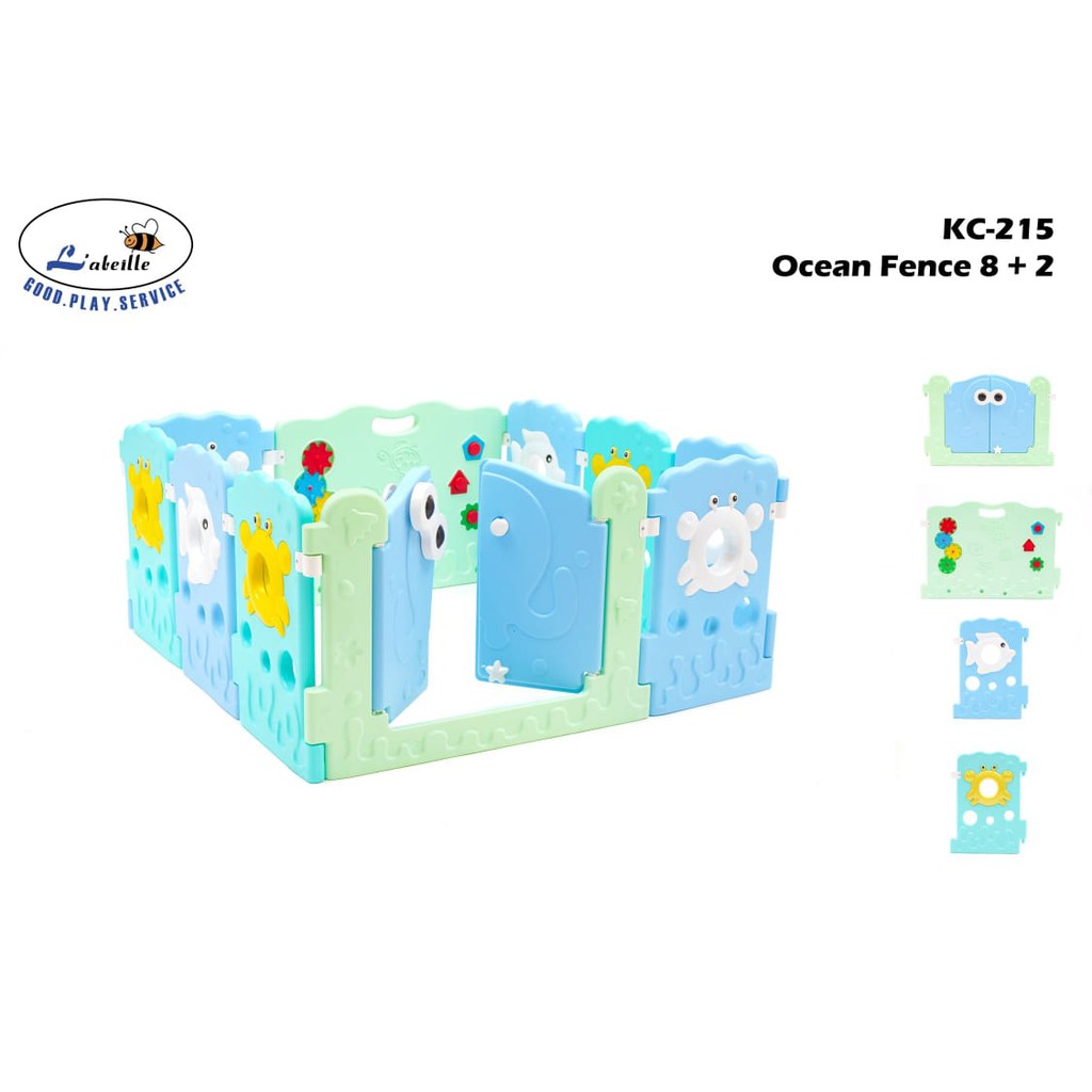 Pagar Bayi Labeille Ocean Fence 8+2 Pagar Bola tempat pengaman Bermain Anak KC-215 Makassar