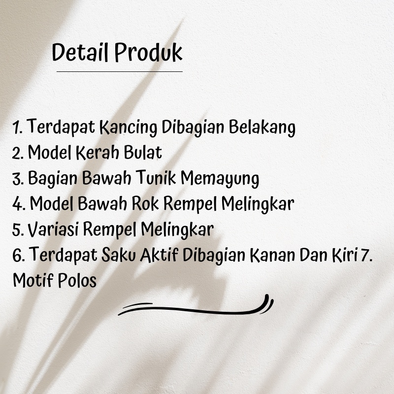 ZAHRA MIDI DRESS Pakaian Muslim Wanita Remaja Lengan Panjang Bahan Najwa Premium Ukuran M L XL XXL Jumbo Motif Polos / Tunik Wanita Muslimah Terbaru Model Rempel Melingkar