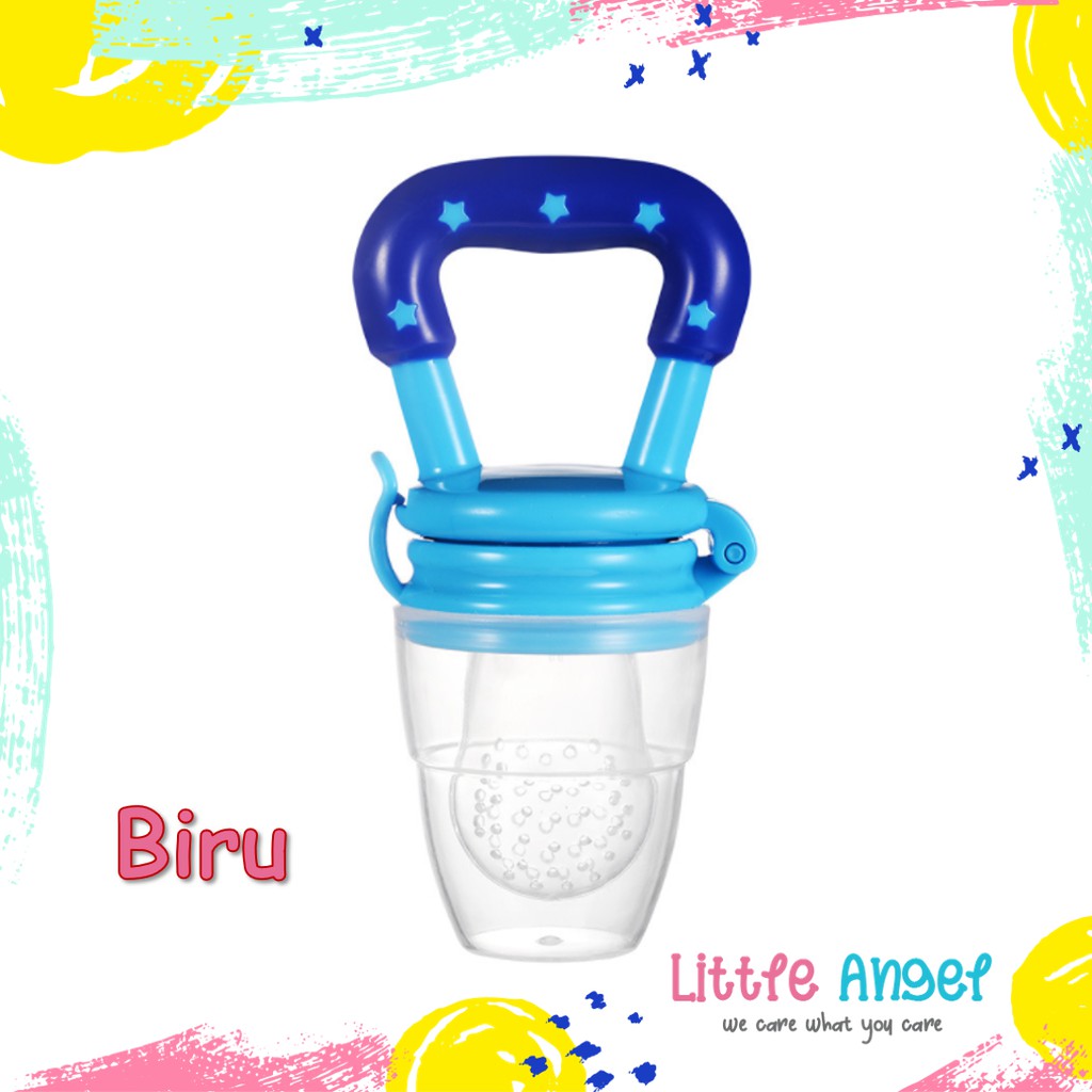 Dot Buah Bayi Empeng Buah Gigitan Bayi Fruit Food Feeder Baby Termurah Import COD-Biru